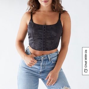 PacSun Pink Butterfly corset Top